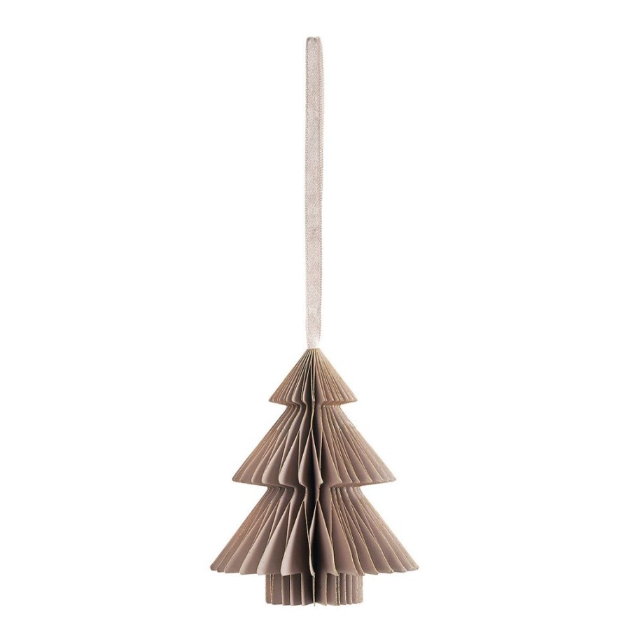 Boutique De Noel MATHILDE M Decoration | Decoration Noel Papier Pliable - Sapin Marron