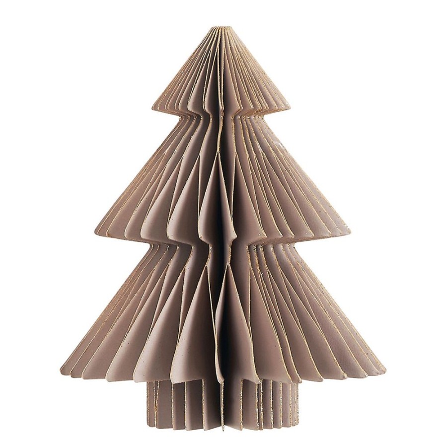 Boutique De Noel MATHILDE M Decoration | Decoration Noel Papier Pliable - Sapin Marron