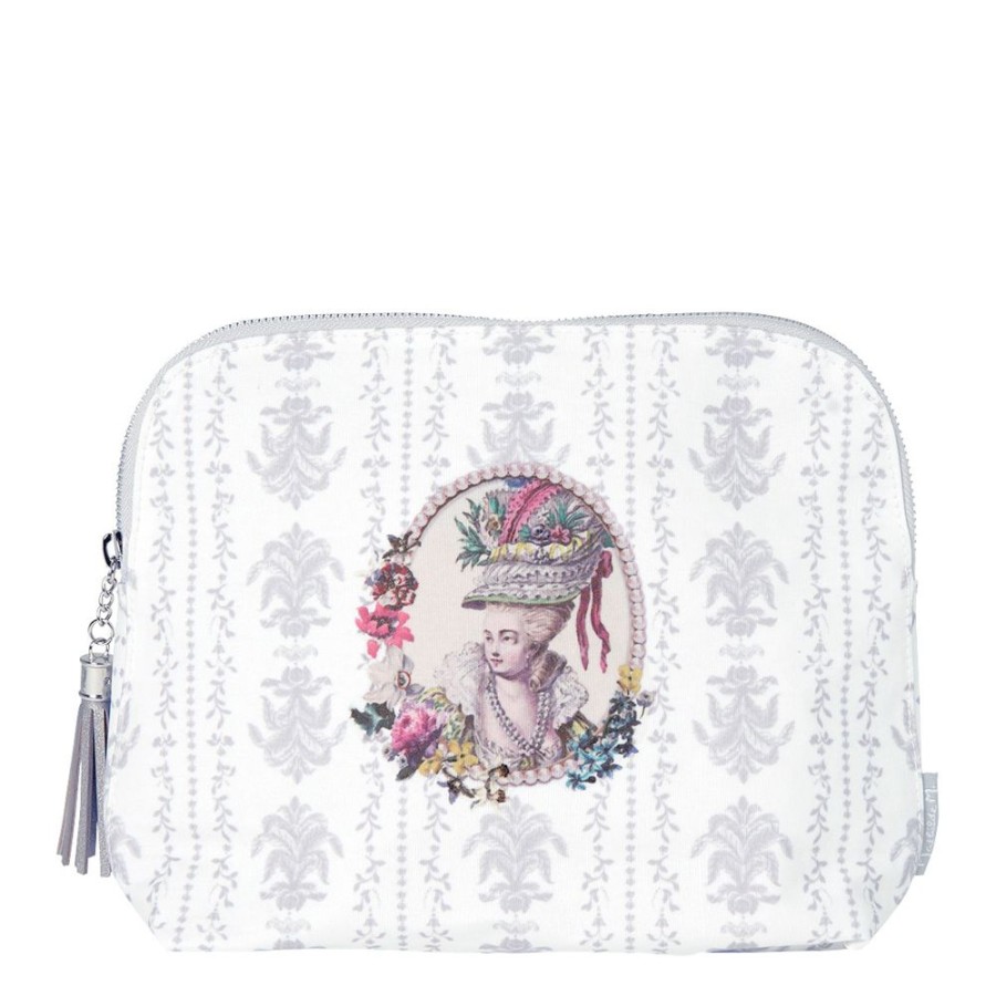 Bain MATHILDE M Trousses | Trousse De Toilette Elegante Courtisanes Grise - Grand Modele