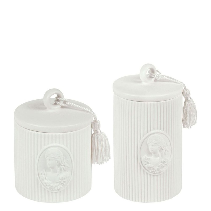 Bain MATHILDE M Pots A Coton | Set De 2 Pots A Coton Marquise