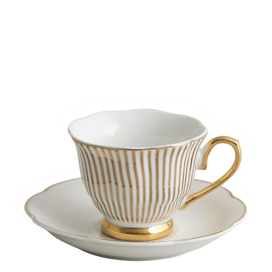 Art De La Table MATHILDE M Bols, Tasses Et Theieres | Tasse A Cafe Madame De Recamier - Lignes Dorees