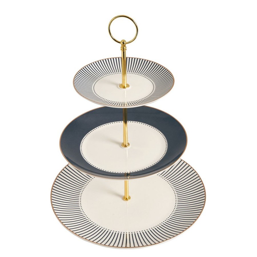 Art De La Table MATHILDE M Plateaux Et Plats | Porte-Douceurs 3 Etages Madame De Recamier - Gris