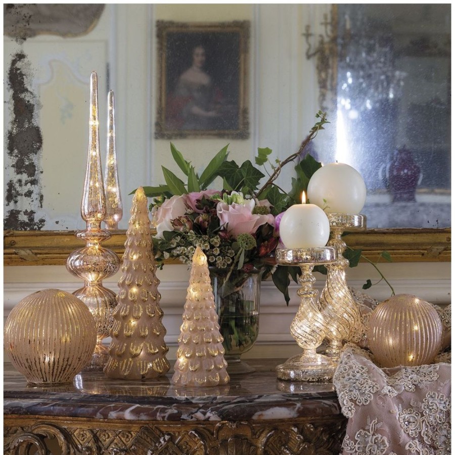 Decoration MATHILDE M Objets Decoratifs | Ornement Mercurise Lumineux Rose - Grand Modele