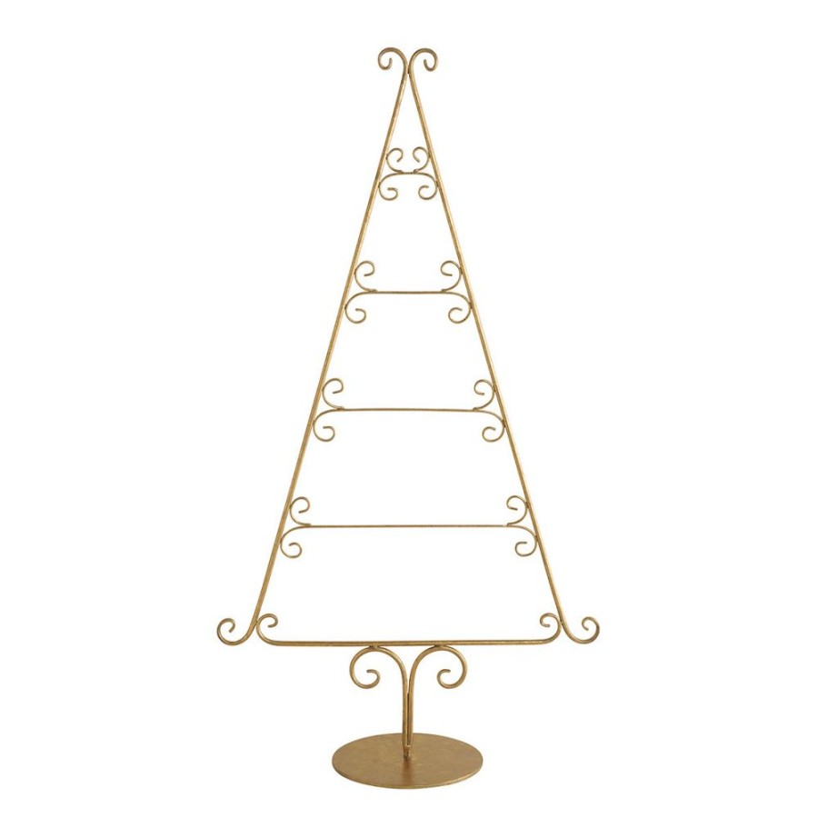 Decoration MATHILDE M Objets Decoratifs | Sapin Decoratif En Metal Dore