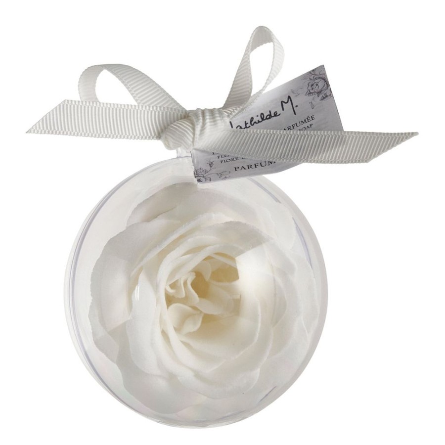 Bain MATHILDE M Feuilles De Savon | Boule De Savon Rose Blanche Parfumee - Parfum Rose