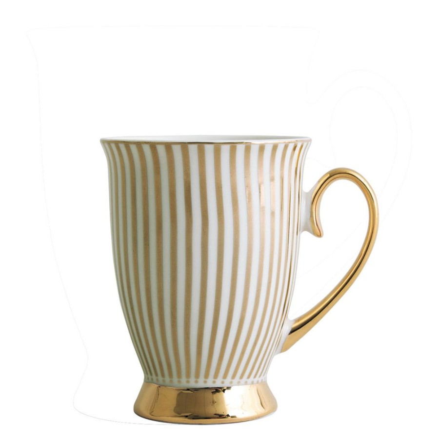 Art De La Table MATHILDE M Bols, Tasses Et Theieres | Mug Madame De Recamier - Lignes Dorees