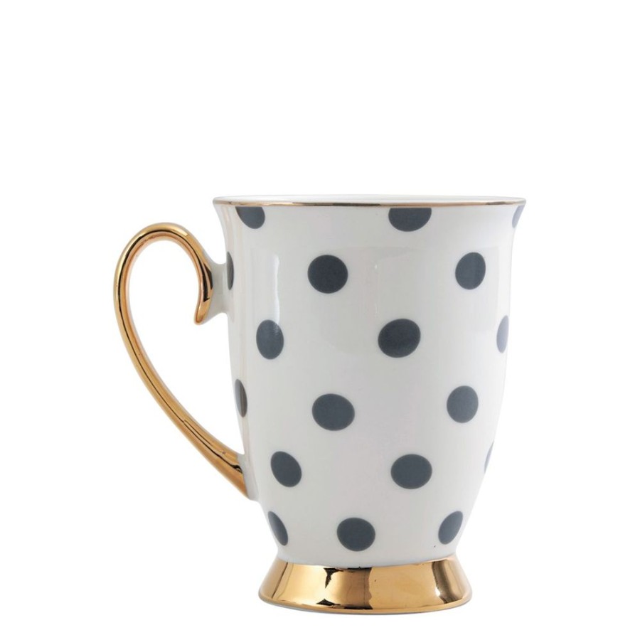 Art De La Table MATHILDE M Bols, Tasses Et Theieres | Mug Madame De Recamier - Pois Gris