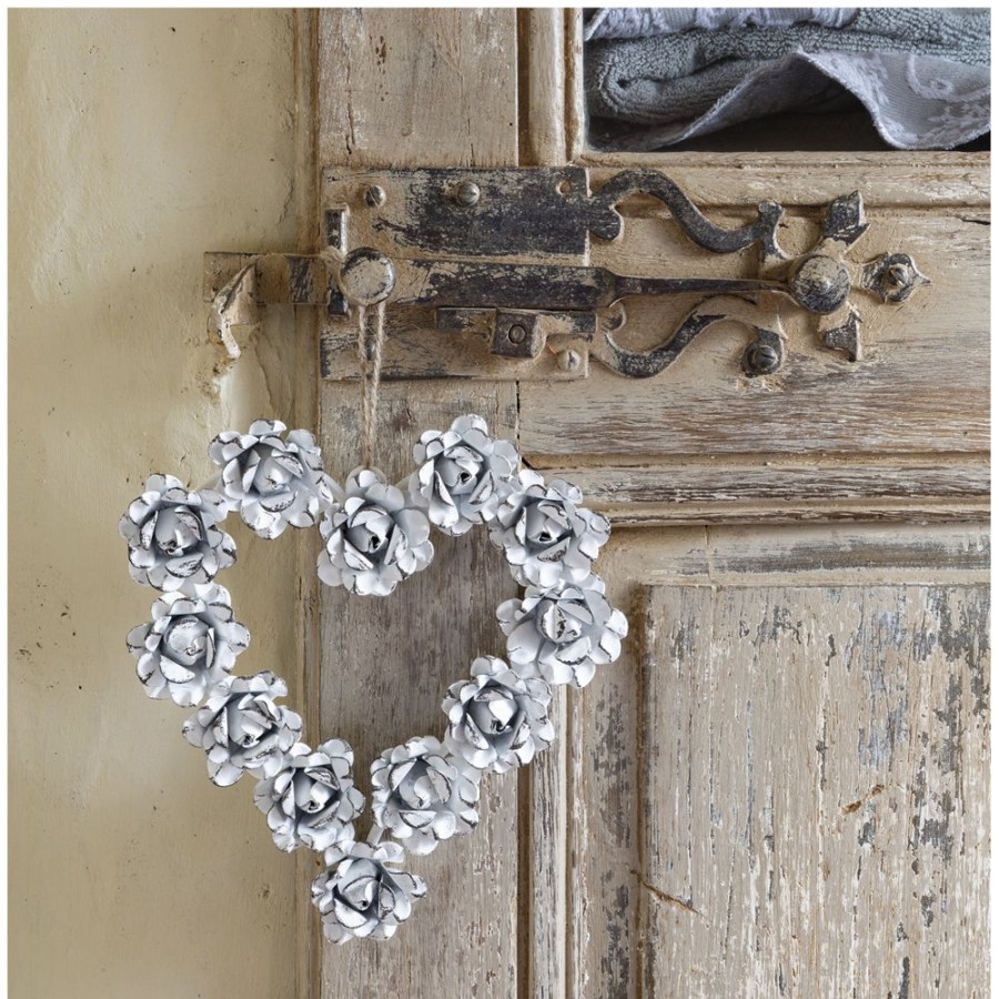 Decoration MATHILDE M Toiles Et Decorations Murales | Couronne Metal Romance Coeur - Moyen Modele