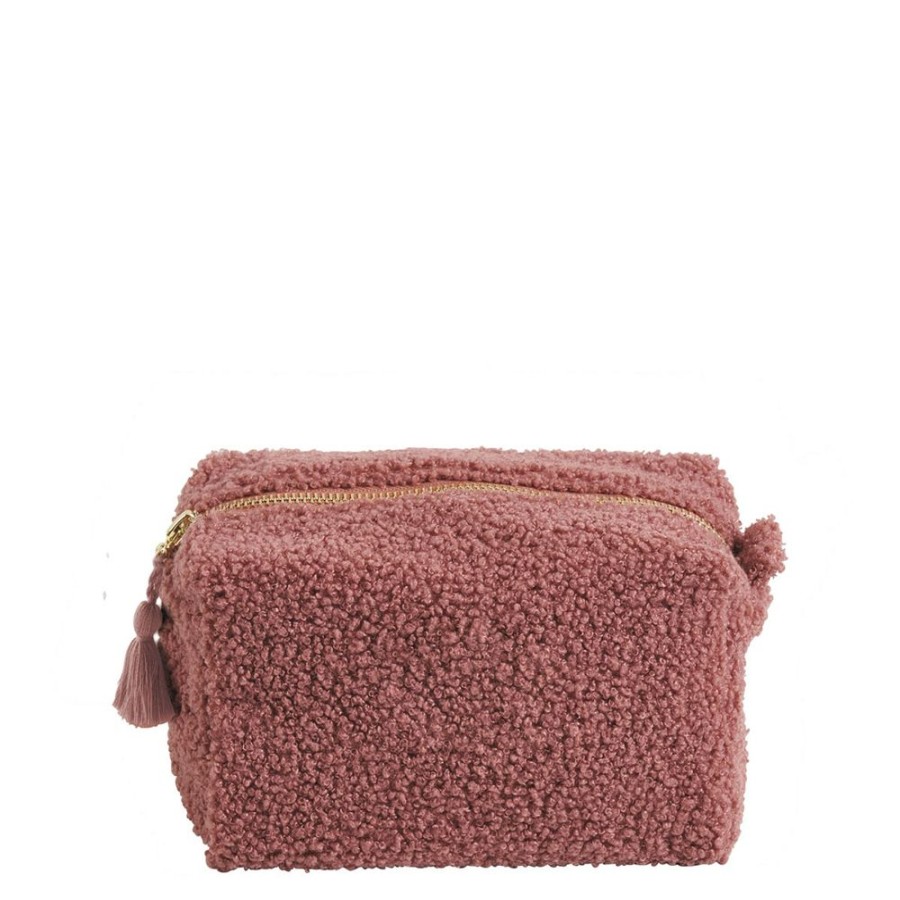 Bain MATHILDE M Trousses | Trousse De Toilette Rectangulaire Bouclette Rose - Petit Modele