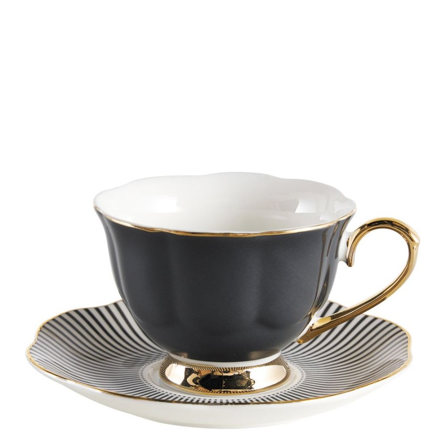 Art De La Table MATHILDE M Bols, Tasses Et Theieres | Tasse A The Madame De Recamier - Gris Fonce