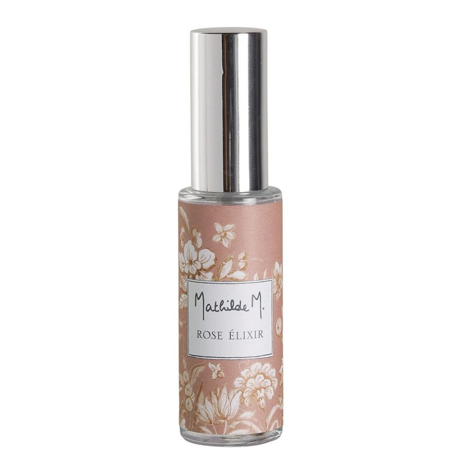 Parfum D'Interieur MATHILDE M Bougies Parfumees | Coffret Bougie Et Spray D'Ambiance Escale A Sintra - Rose Elixir