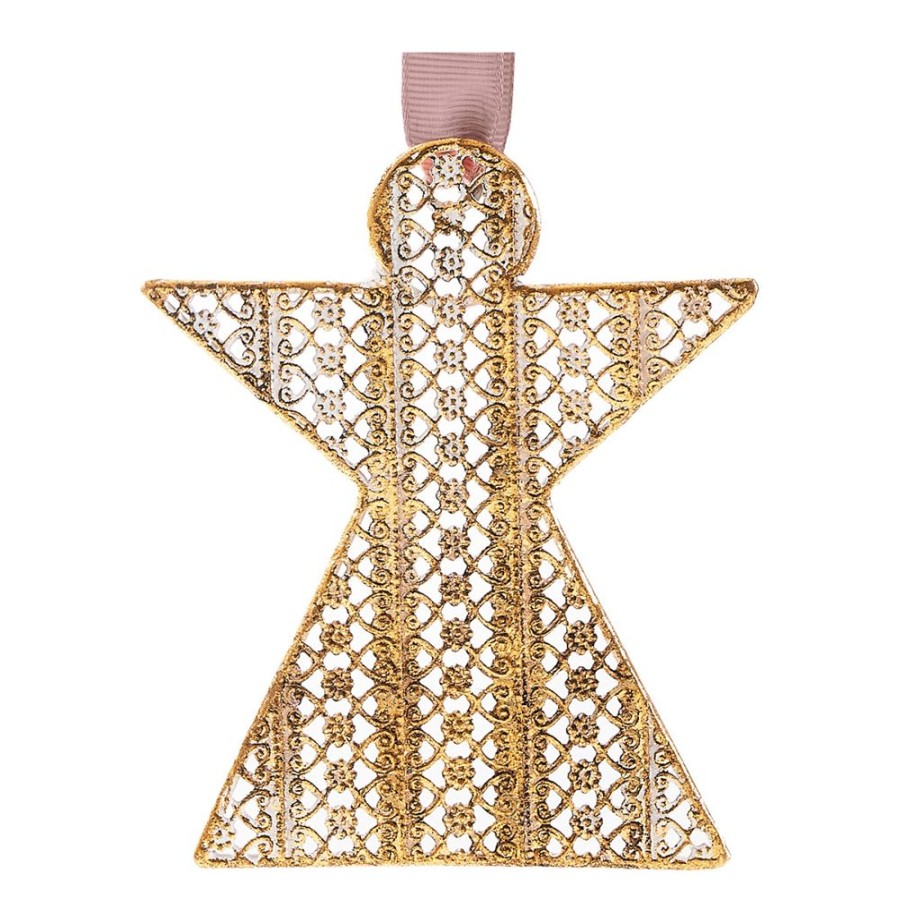 Decoration MATHILDE M Objets Decoratifs | Ange En Metal Dore A Suspendre