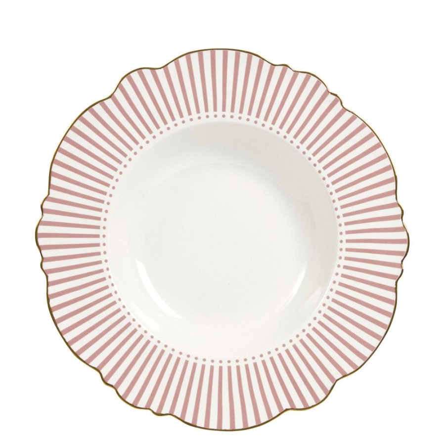 Art De La Table MATHILDE M Assiettes | Assiette Creuse Madame De Recamier - Rose