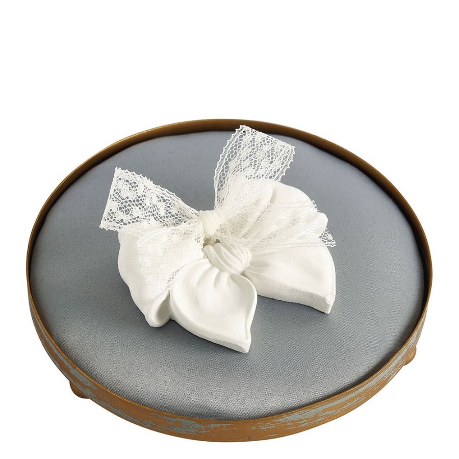 Decoration MATHILDE M Objets Decoratifs | Plateau Rond Tapissier Pour Decor Parfume - Gris