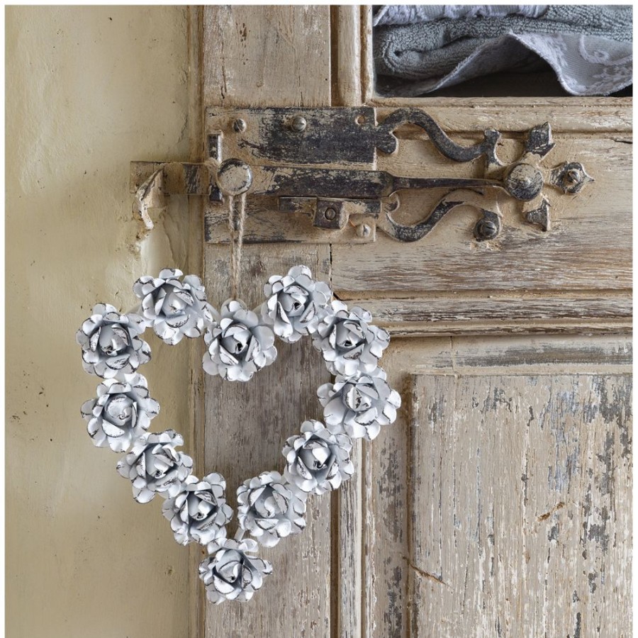 Decoration MATHILDE M Toiles Et Decorations Murales | Couronne Metal Romance Coeur - Petit Modele