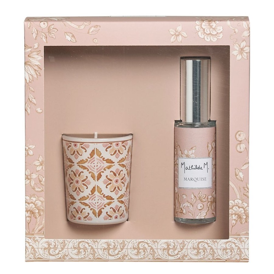 Parfum D'Interieur MATHILDE M Coffrets Cadeaux | Coffret Bougie Et Spray D'Ambiance Escale A Sintra - Marquise