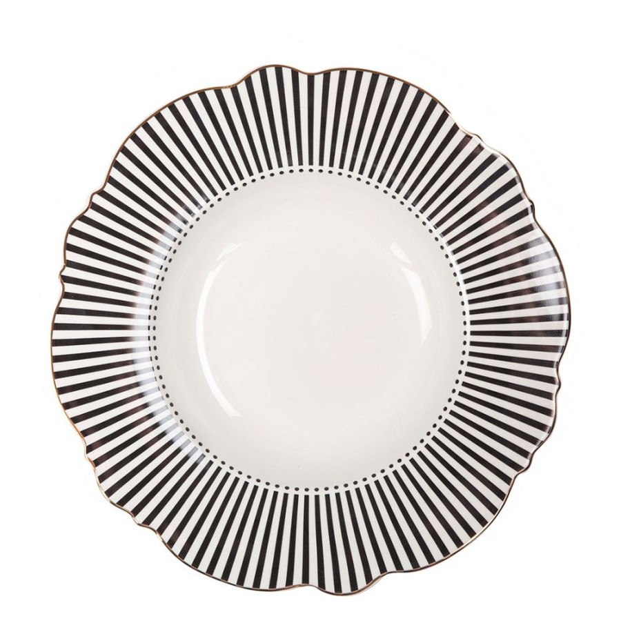 Art De La Table MATHILDE M Assiettes | Assiette Creuse Madame De Recamier - Gris Fonce