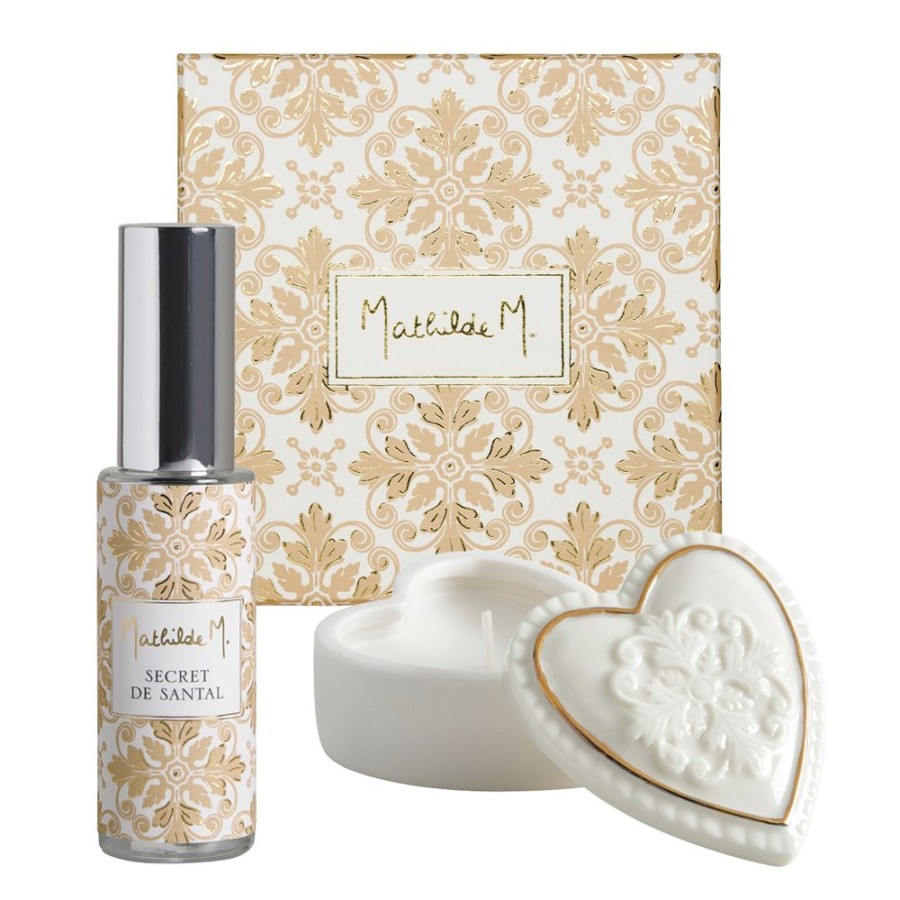 Parfum D'Interieur MATHILDE M Coffrets Cadeaux | Coffret Bougie Et Parfum D'Ambiance Murmures De Papier - Secret De Santal