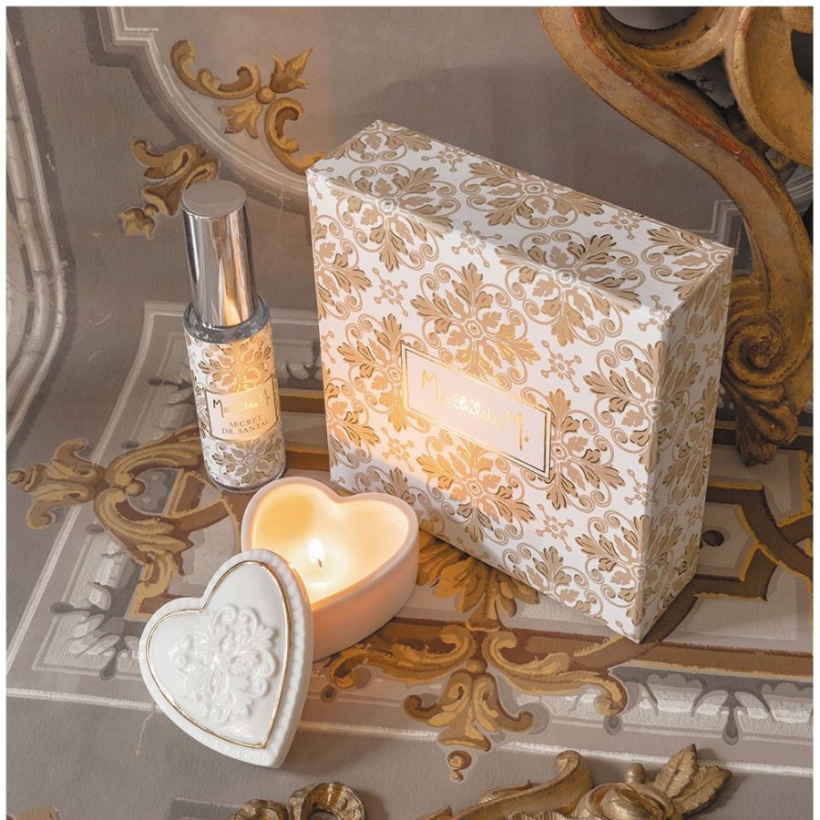 Parfum D'Interieur MATHILDE M Coffrets Cadeaux | Coffret Bougie Et Parfum D'Ambiance Murmures De Papier - Secret De Santal