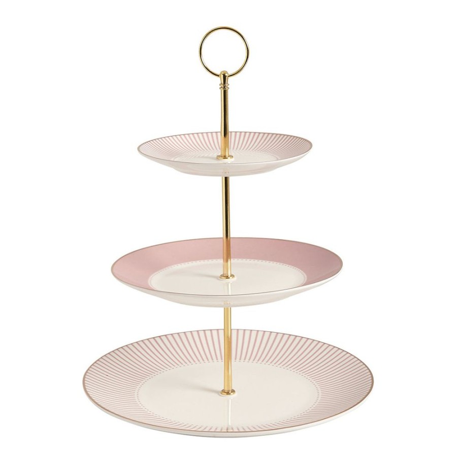 Art De La Table MATHILDE M Plateaux Et Plats | Porte-Douceurs 3 Etages Madame De Recamier - Rose