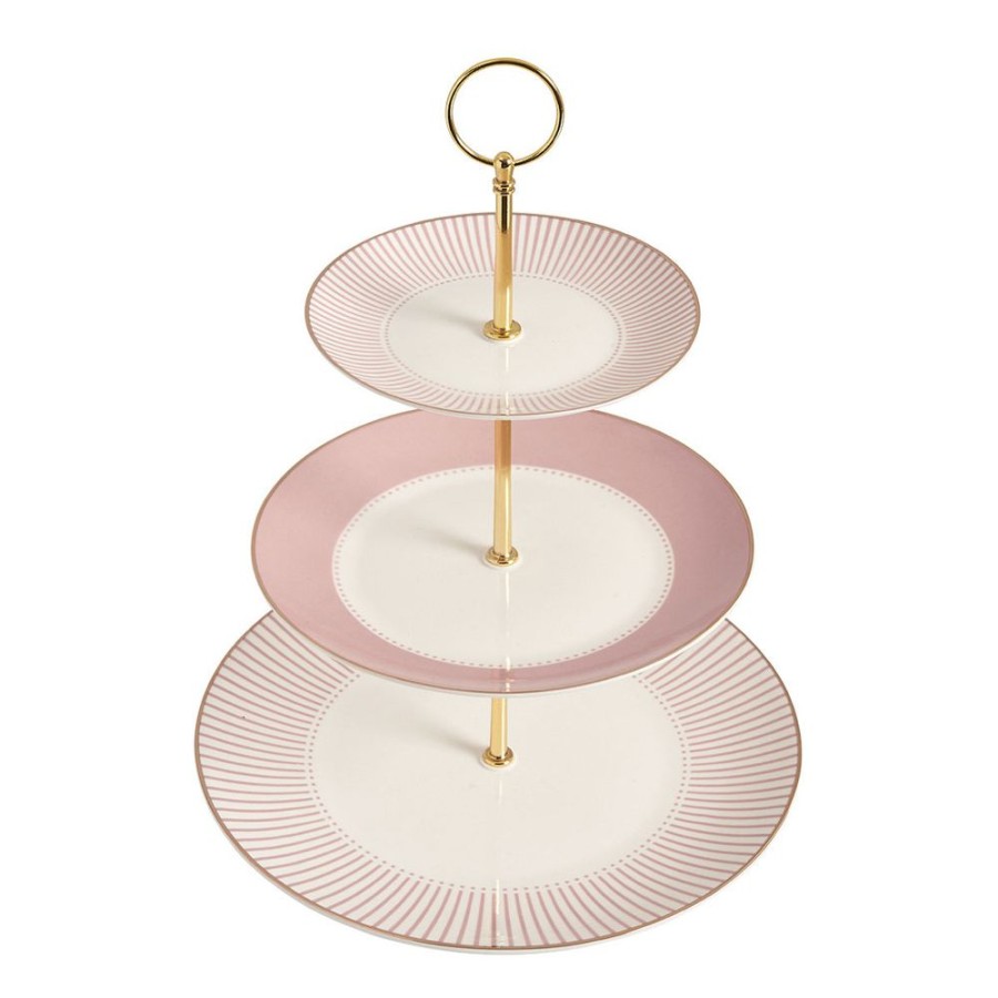 Art De La Table MATHILDE M Plateaux Et Plats | Porte-Douceurs 3 Etages Madame De Recamier - Rose