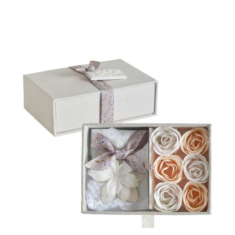 Bain MATHILDE M Feuilles De Savon | Coffret Roses Eternelles Les Presents De Mathilde - Sublime Jasmin