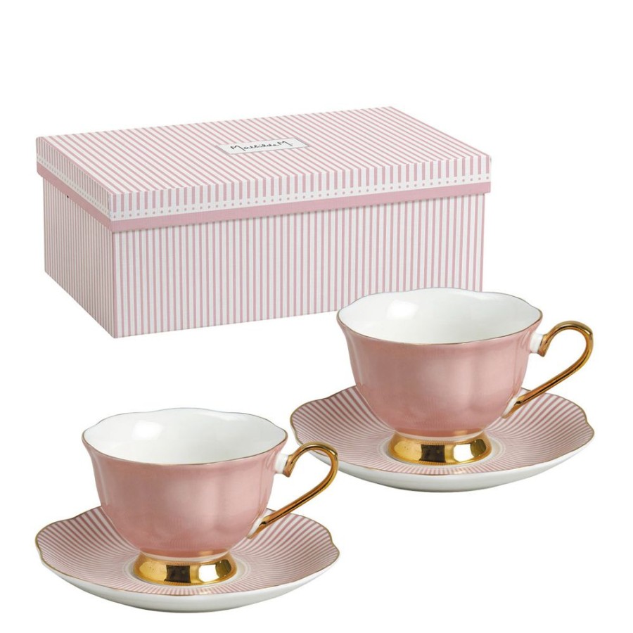 Art De La Table MATHILDE M Bols, Tasses Et Theieres | Coffret 2 Tasses A The Madame De Recamier - Rose