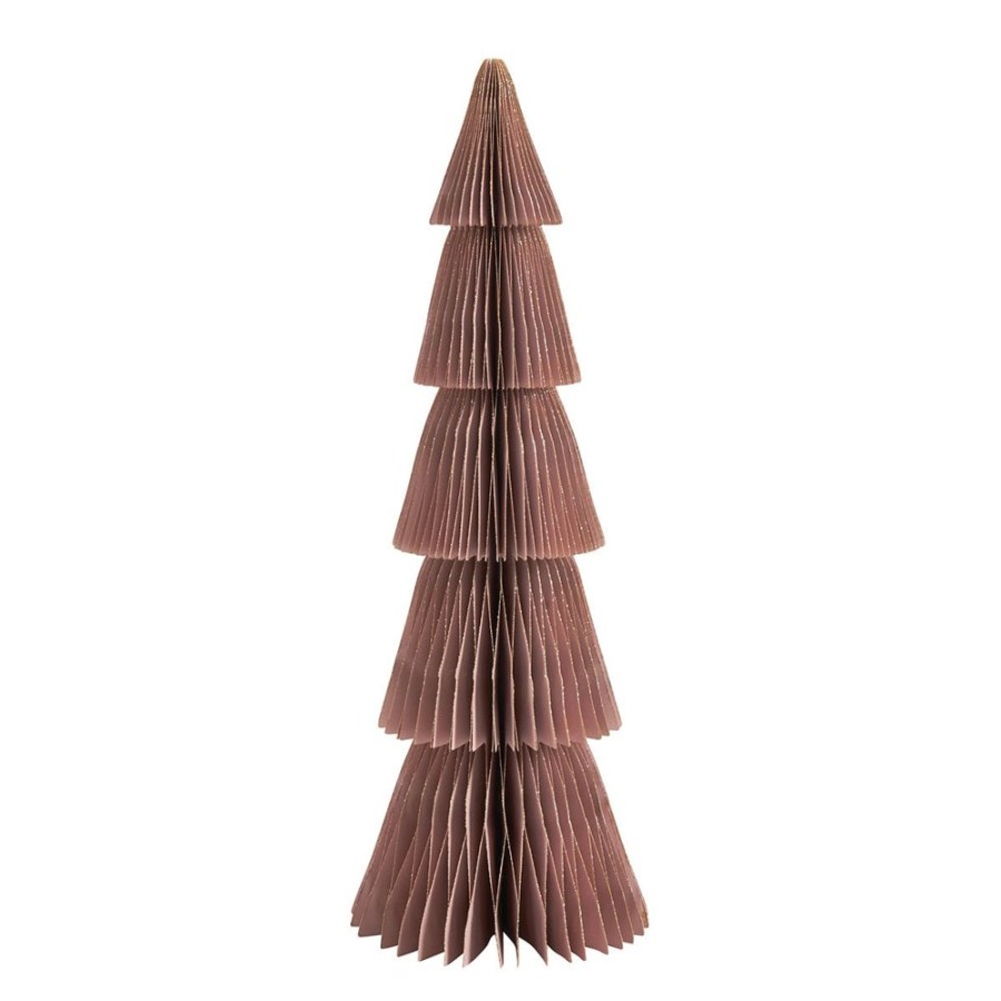 Boutique De Noel MATHILDE M Art De La Table | Sapin En Papier Pliable - Rose