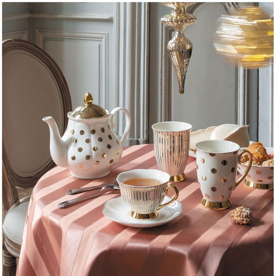 Art De La Table MATHILDE M Bols, Tasses Et Theieres | Tasse A The Madame De Recamier - Pois Dores