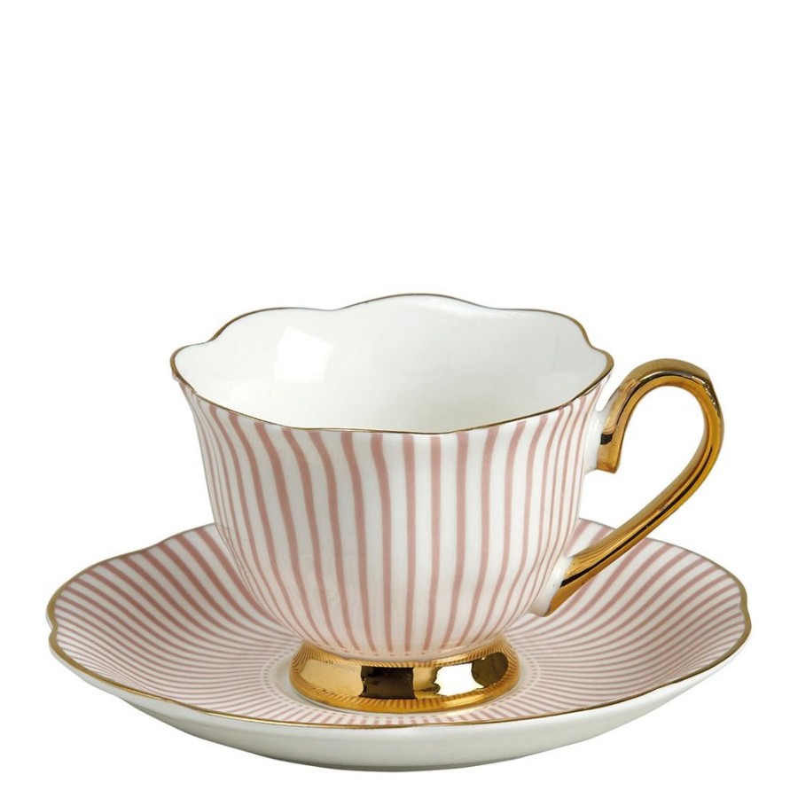 Art De La Table MATHILDE M Bols, Tasses Et Theieres | Coffret 4 Tasses A Cafe Madame De Recamier - Rose