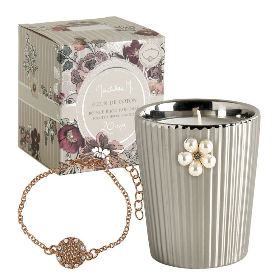 Parfum D'Interieur MATHILDE M Bougies Parfumees | Bougie Bijou Parfumee Celebrations Exquises 260 G - Fleur De Coton