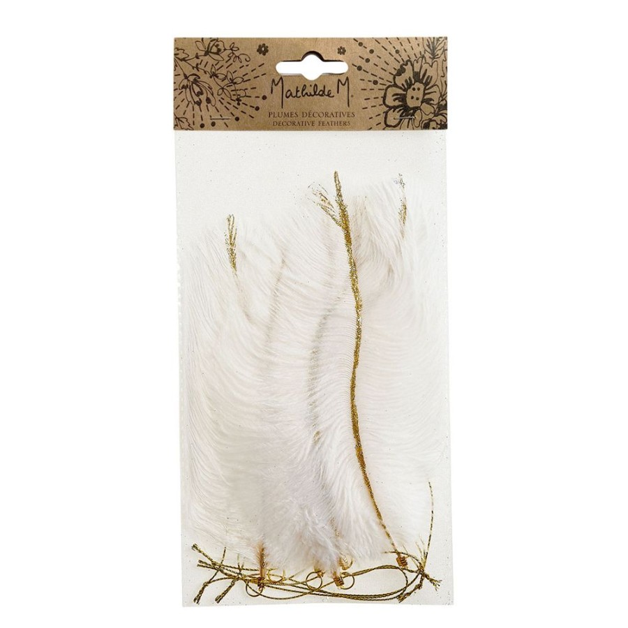 Decoration MATHILDE M Objets Decoratifs | Sachet De 6 Plumes Decoratives A Suspendre