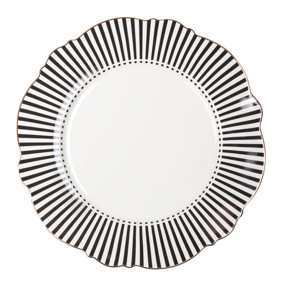 Art De La Table MATHILDE M Assiettes | Assiette Plate Madame De Recamier - Gris Fonce