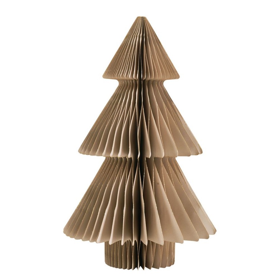 Boutique De Noel MATHILDE M Decoration | Sapin En Papier Pliable - Marron