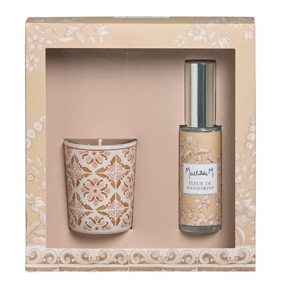 Parfum D'Interieur MATHILDE M Coffrets Cadeaux | Coffret Bougie Et Parfum D'Ambiance Escale A Sintra - Fleur De Mandarine