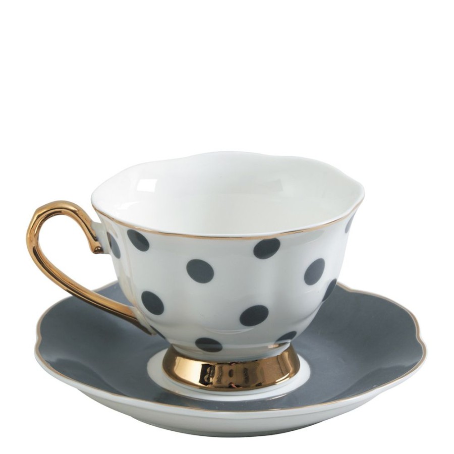 Art De La Table MATHILDE M Bols, Tasses Et Theieres | Tasse A The Madame De Recamier - Pois Gris