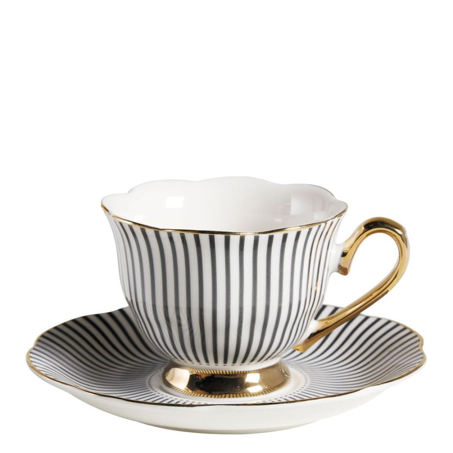 Art De La Table MATHILDE M Bols, Tasses Et Theieres | Coffret 4 Tasses A Cafe Madame De Recamier - Gris