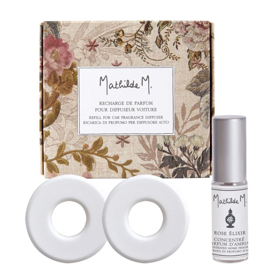 Parfum D'Interieur MATHILDE M Diffuseurs De Parfum Pour Voitures | Recharge De Parfum Pour Diffuseur De Voiture Escapades Parfumees - Rose Elixir